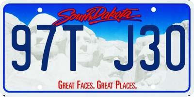 SD license plate 97TJ30