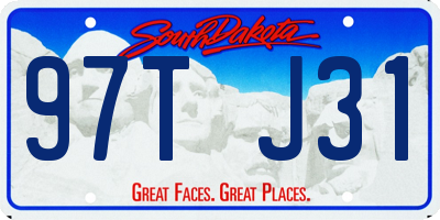 SD license plate 97TJ31