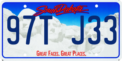 SD license plate 97TJ33