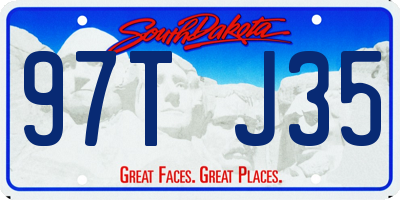 SD license plate 97TJ35