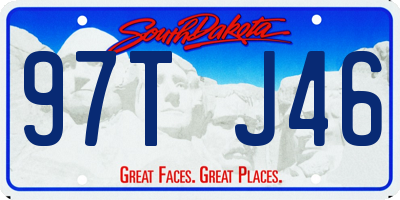 SD license plate 97TJ46