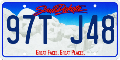 SD license plate 97TJ48