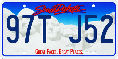 SD license plate 97TJ52