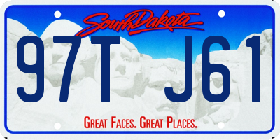 SD license plate 97TJ61