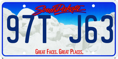 SD license plate 97TJ63