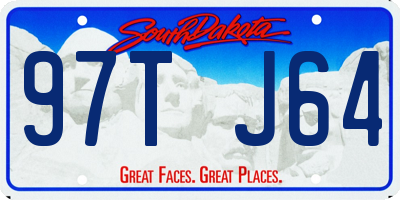 SD license plate 97TJ64