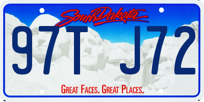 SD license plate 97TJ72