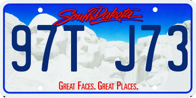 SD license plate 97TJ73