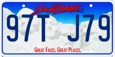 SD license plate 97TJ79