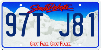 SD license plate 97TJ81