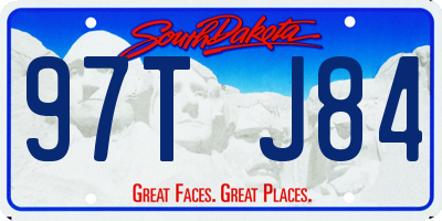 SD license plate 97TJ84