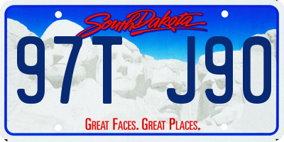 SD license plate 97TJ90