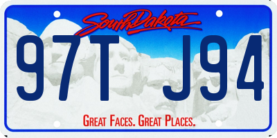 SD license plate 97TJ94