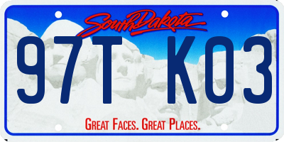 SD license plate 97TK03