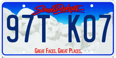 SD license plate 97TK07