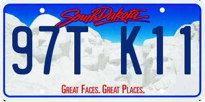 SD license plate 97TK11