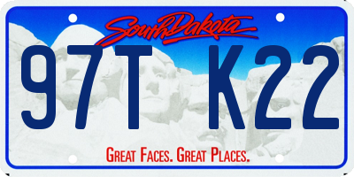 SD license plate 97TK22