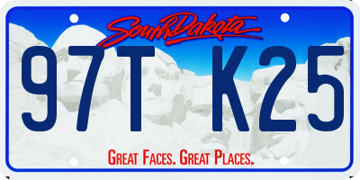 SD license plate 97TK25