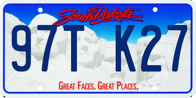 SD license plate 97TK27