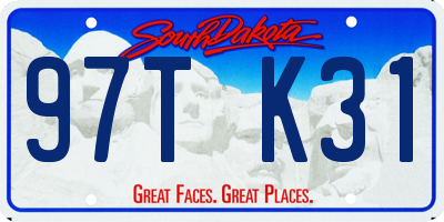 SD license plate 97TK31