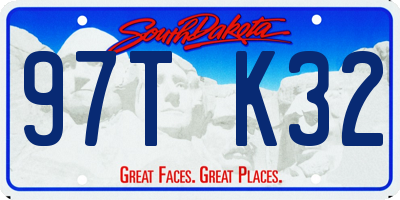 SD license plate 97TK32
