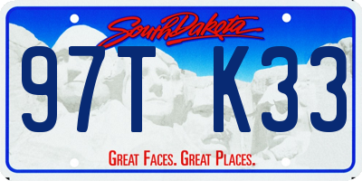 SD license plate 97TK33