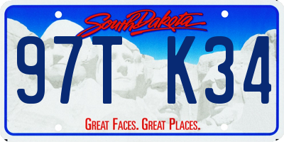 SD license plate 97TK34