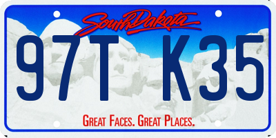 SD license plate 97TK35