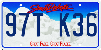 SD license plate 97TK36
