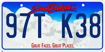 SD license plate 97TK38