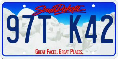 SD license plate 97TK42