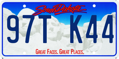 SD license plate 97TK44