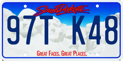 SD license plate 97TK48