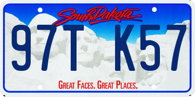 SD license plate 97TK57