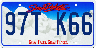 SD license plate 97TK66