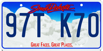 SD license plate 97TK70