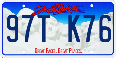SD license plate 97TK76