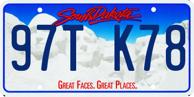 SD license plate 97TK78