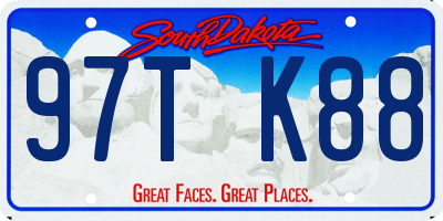 SD license plate 97TK88