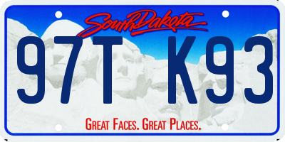 SD license plate 97TK93