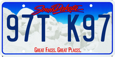 SD license plate 97TK97