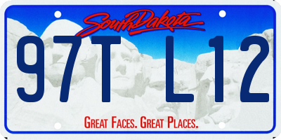 SD license plate 97TL12