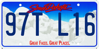 SD license plate 97TL16