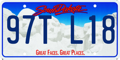 SD license plate 97TL18