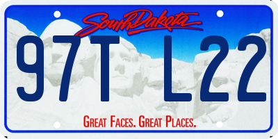 SD license plate 97TL22