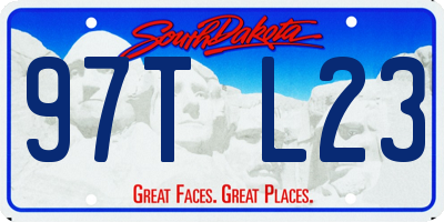 SD license plate 97TL23