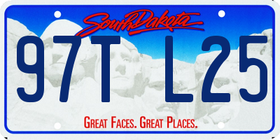 SD license plate 97TL25