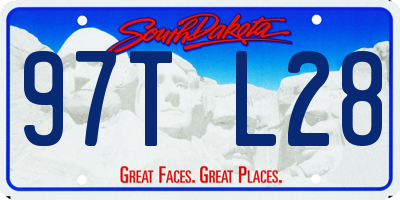 SD license plate 97TL28