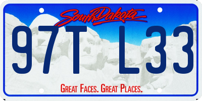 SD license plate 97TL33