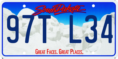 SD license plate 97TL34